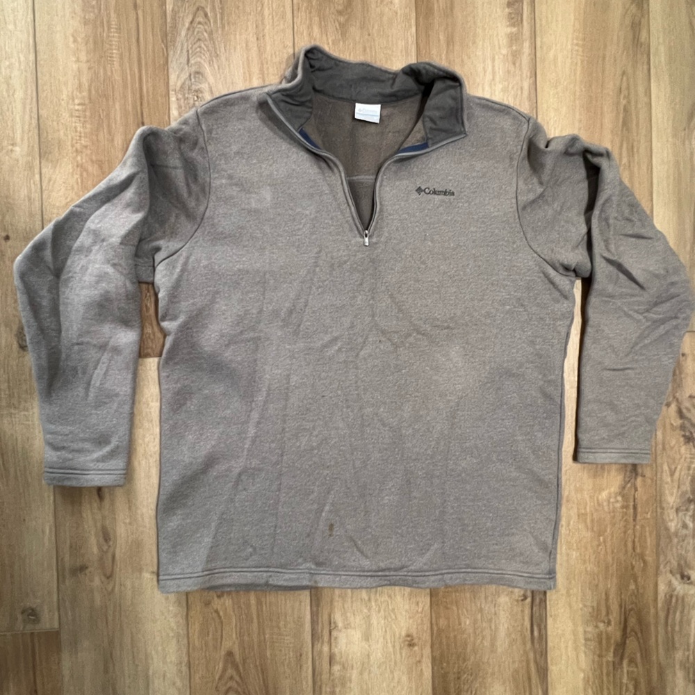 Columbia Men’s Gray Quarter-Zip Pullover XLT